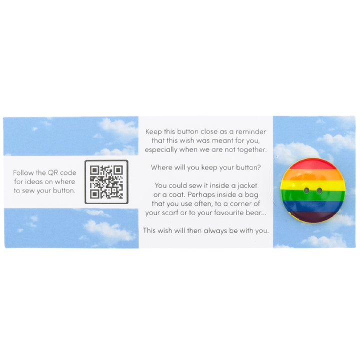 Somewhere Over the Rainbow | Button Wishes Sew On Token | Cracker Filler