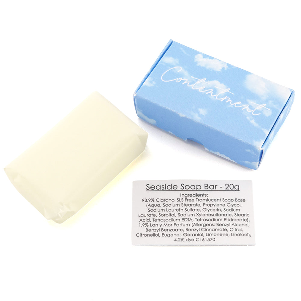 Contentment | Seaside | 20g Travel Soap Bar | Cracker Filler | Mini Gift