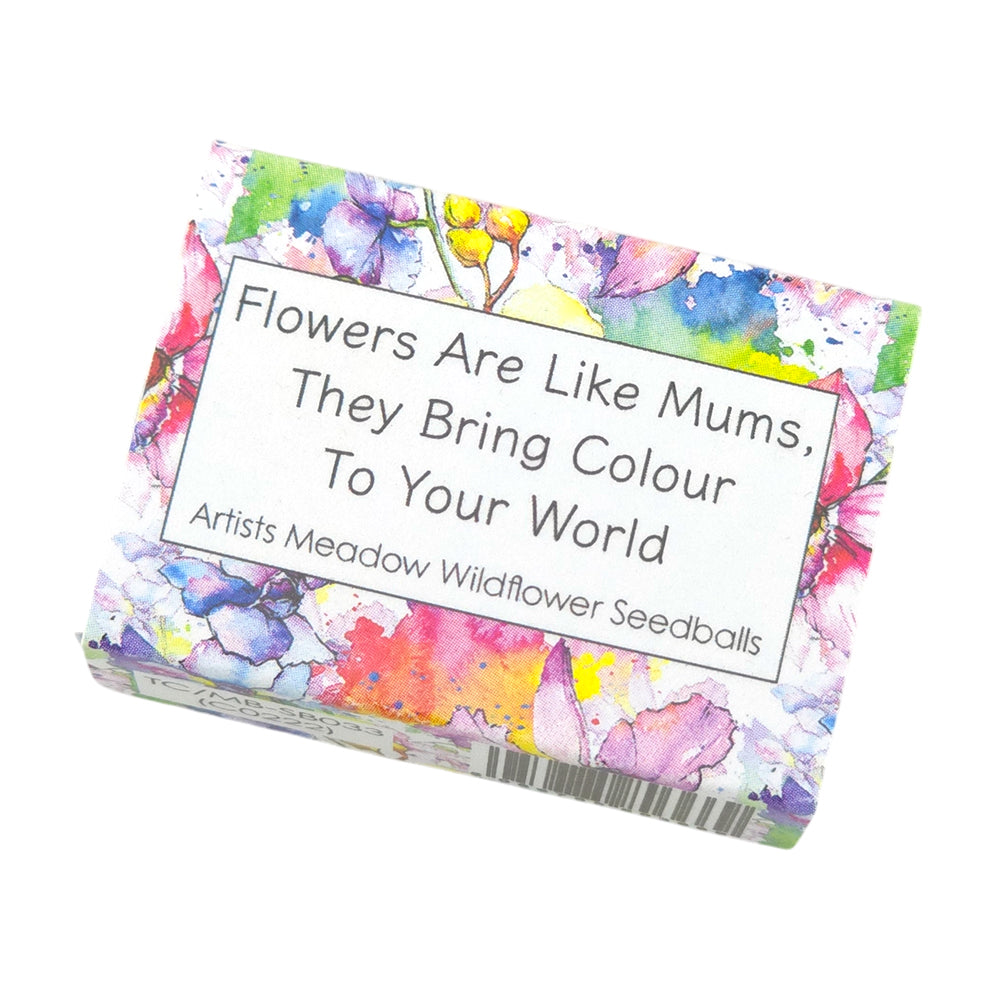 Flowers Are Like Mums | Artist Mix Seedball Box | Cracker Filler | Mini Gift