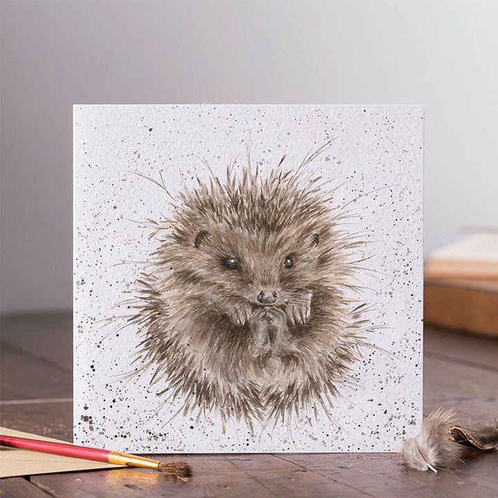 Hedgehog Awakening | Blank Card | 15x15cm | Wrendale Designs