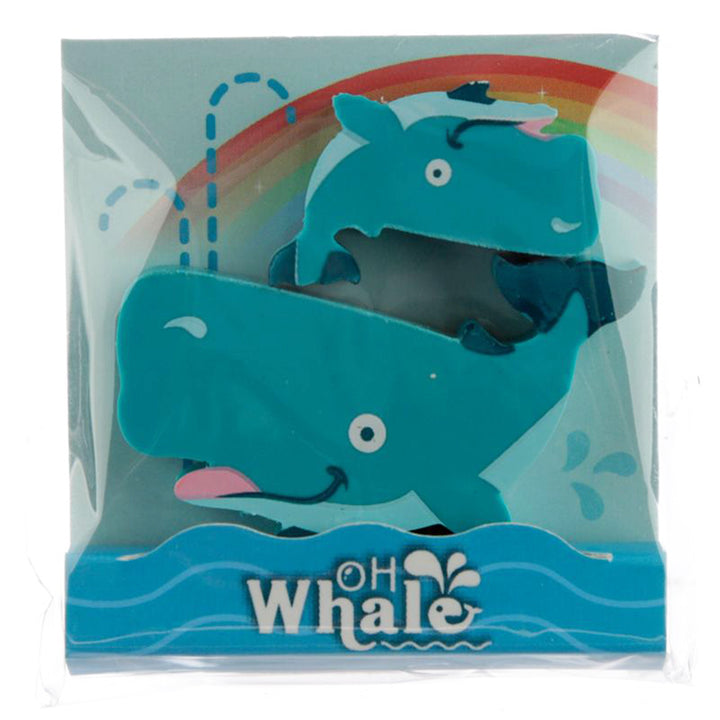 Mini Whale Erasers | Single 2-Part Set | Party Bag Gift | Cracker Filler