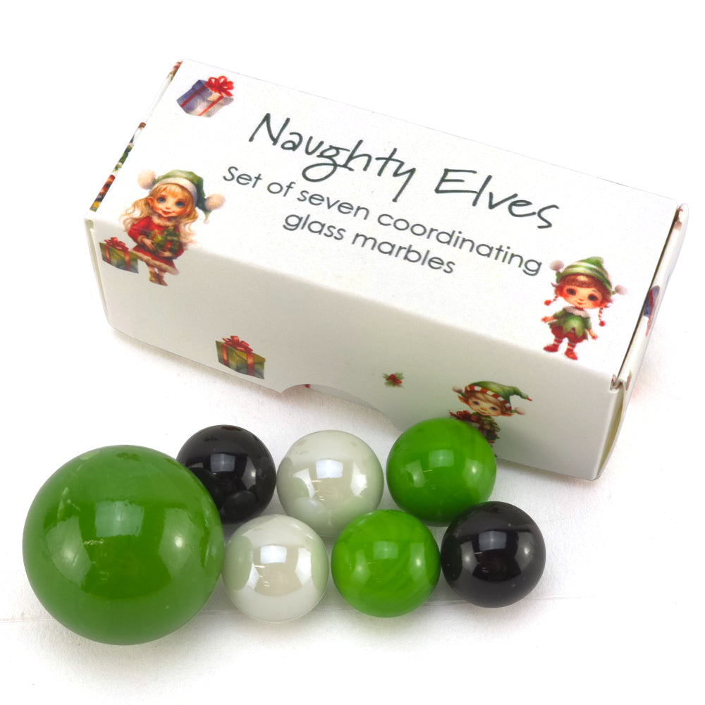 Naughty Elves | Mini Box of Marbles for Kids | Cracker Filler | Little Gift