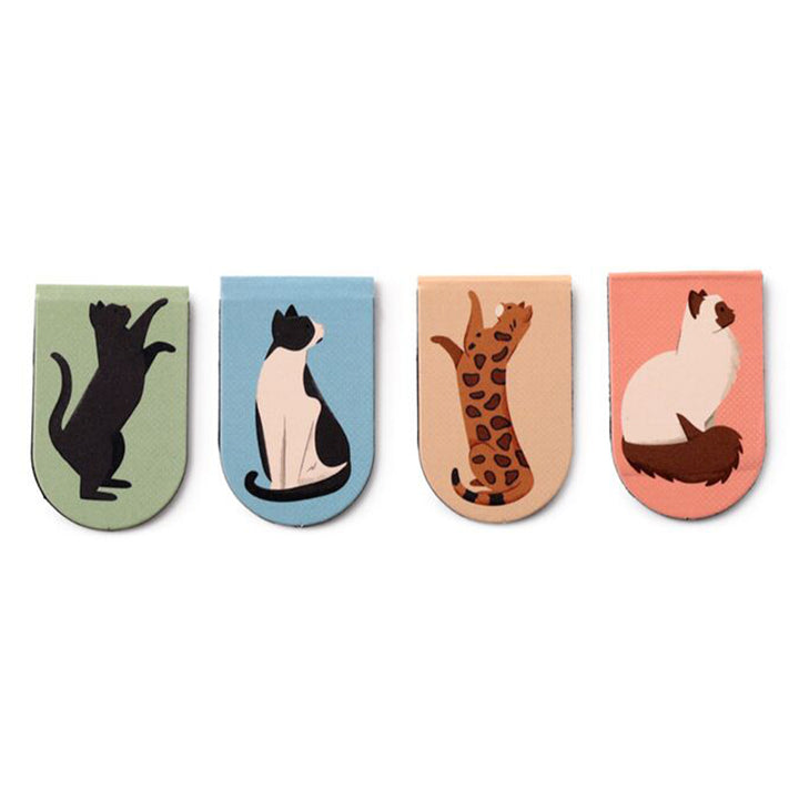 Fine Feline Cats | Magnetic Bookmarks | Set of 4 | Little Gift