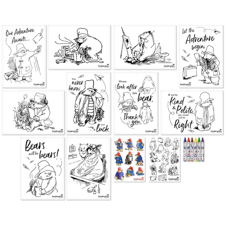 Paddington Bear | Colouring Set with Crayons & Stickers | Rainy Day Gift Idea