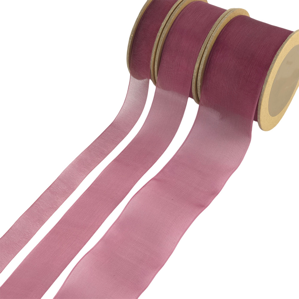 Organza Ribbons | 16mm to 50mm Wide | 5m Reel | Crafts &amp; Cracker Making