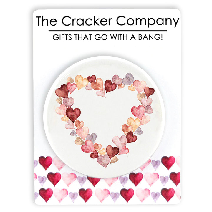 Watercolour Heart | 38mm Button Pin Badge | Little Valentines Cracker Filler