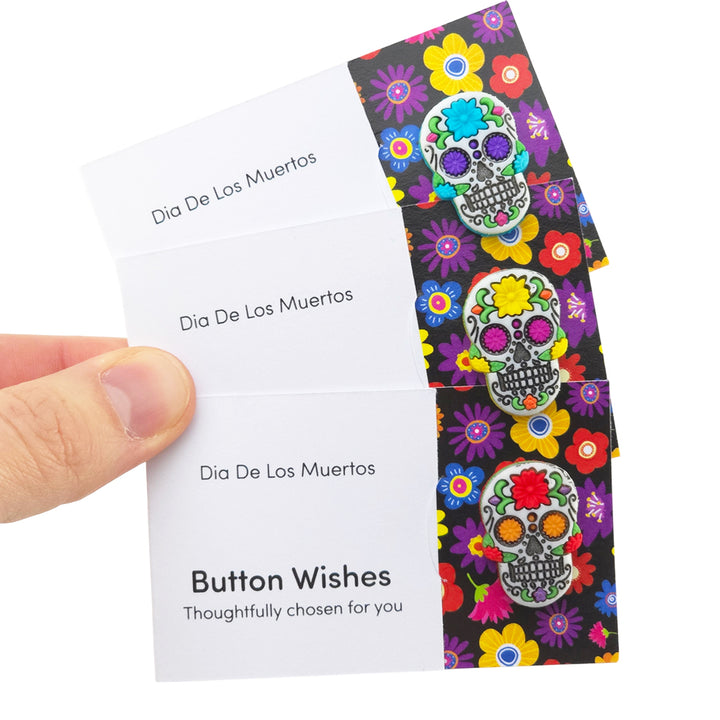 Dia de los Muertos | Gothic | Button Wishes Sew On Token | Cracker Filler