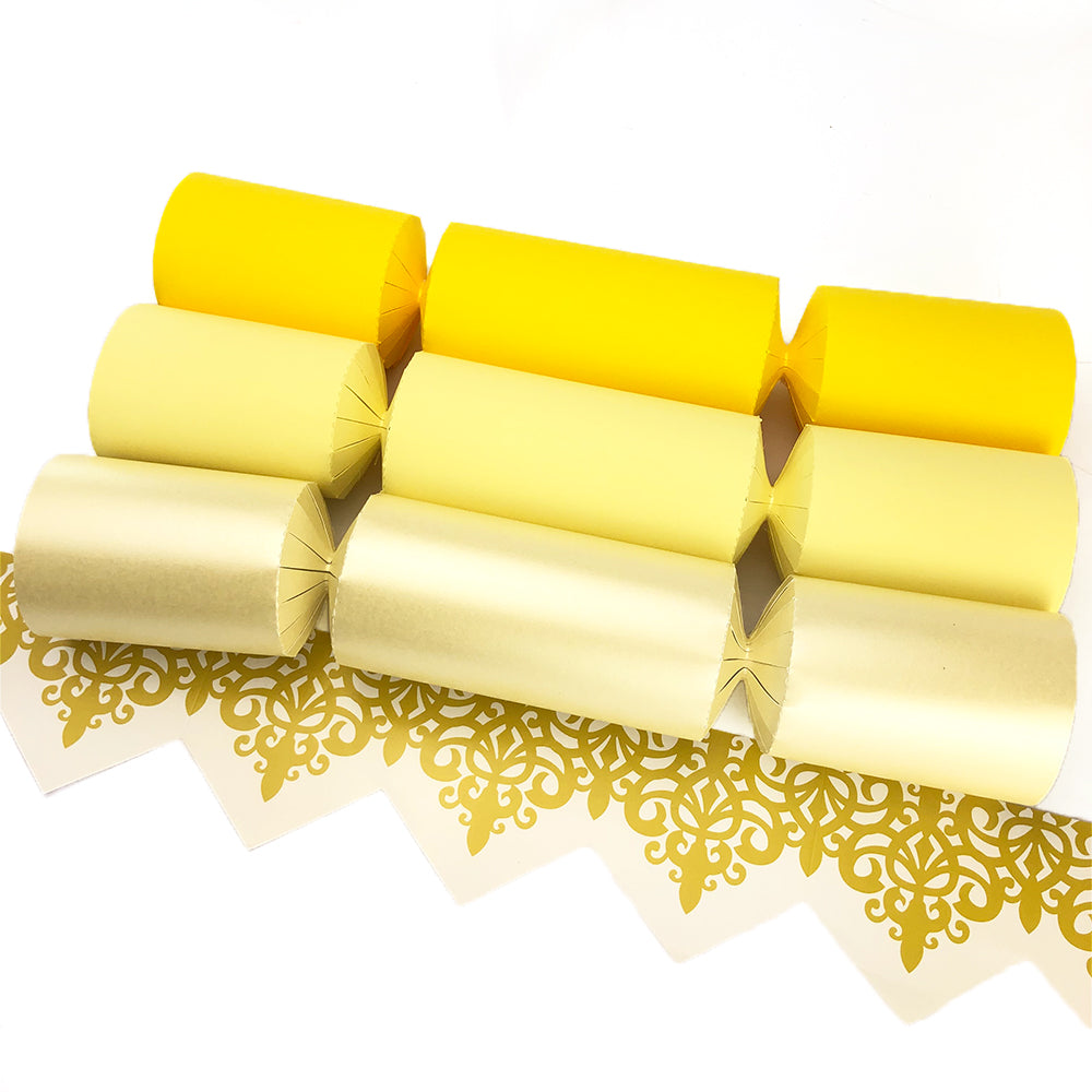 Shades of Yellow | Craft Kit to Make 12 Crackers | Recyclable | Cracker Making