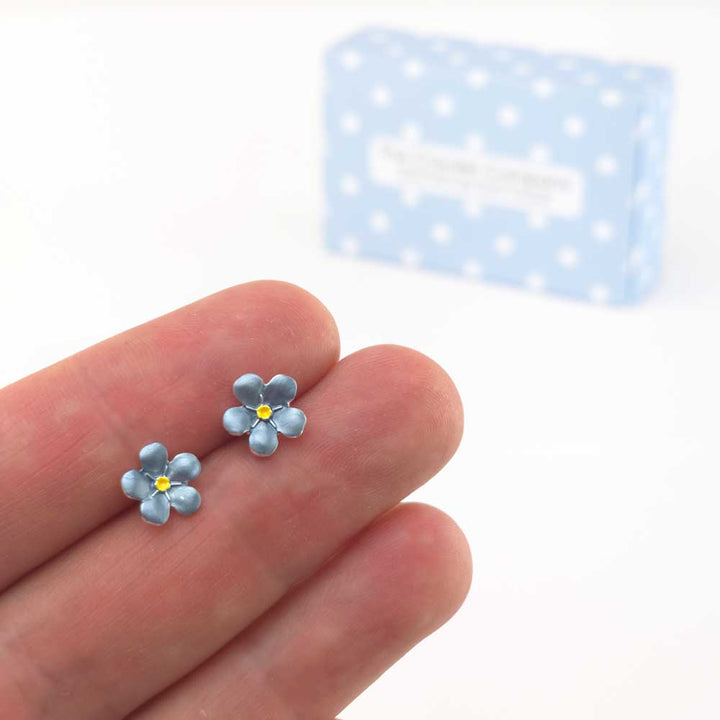 Dainty Forget Me Not | Silver Tone Stud Earrings | Mini Gift | Cracker Filler