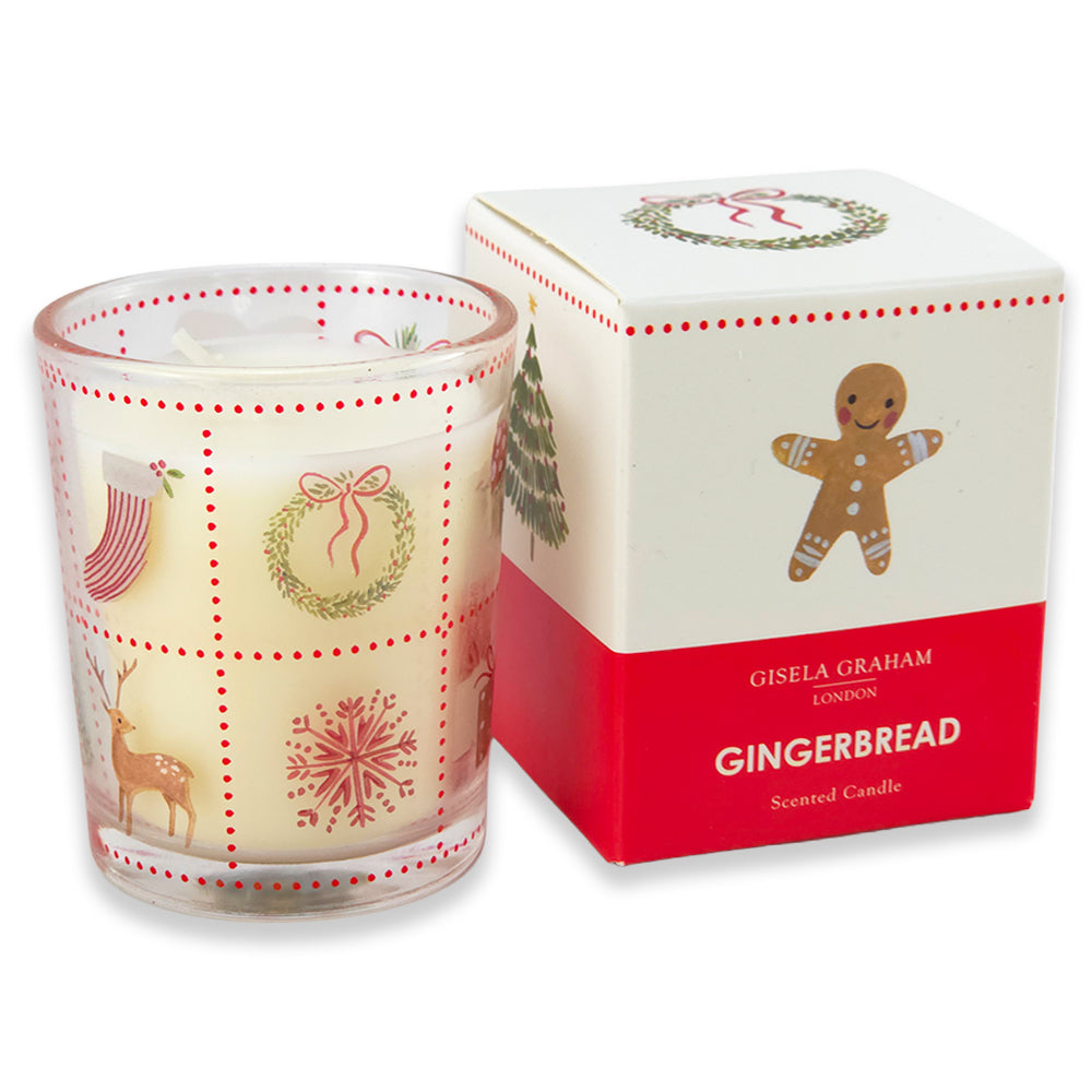 Christmas Gingerbread Scented Candle | Gisela Graham | Boxed Gift | 6cm Tall