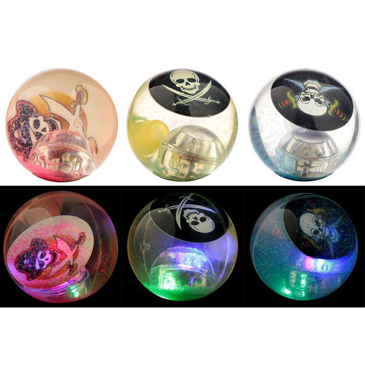 Pirate LED Flashing Bouncy Ball | Single | Party Bag Gift | Cracker Filler