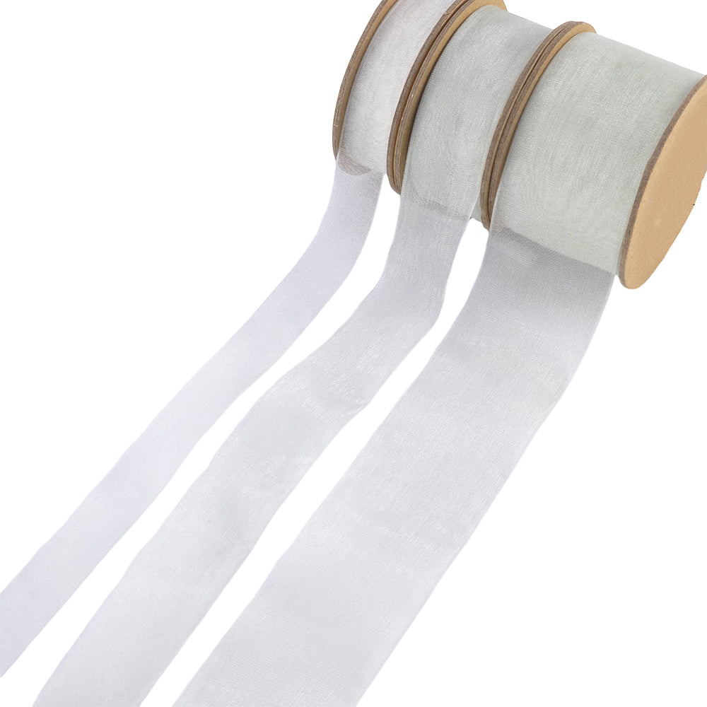 Organza Ribbons | 16mm to 50mm Wide | 5m Reel | Crafts & Cracker Making