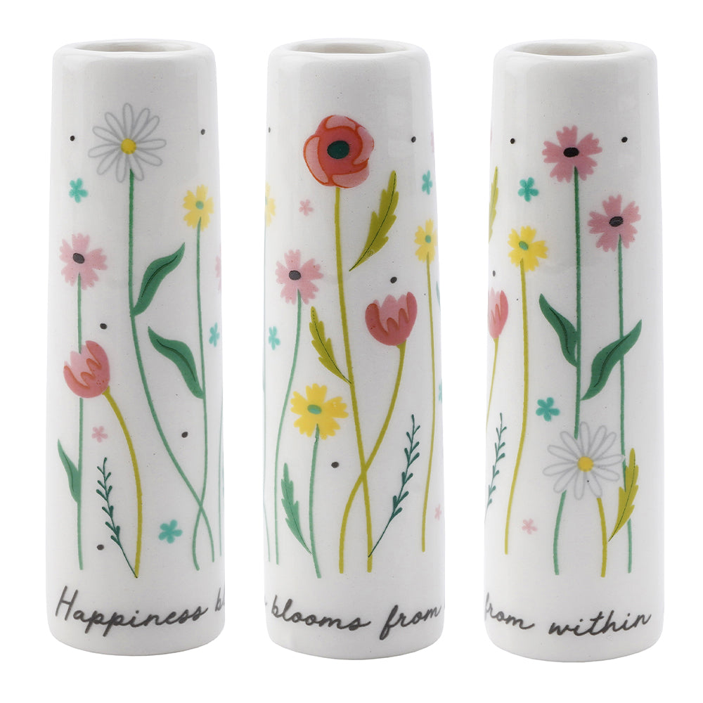 Happiness Blooms from Within | Little Bud Vase | Little Gift | Cracker Filler