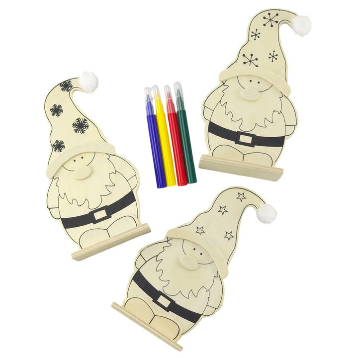 Gonk | Kids Colour Your Own Wooden Stand Up Christmas Decoration | Single