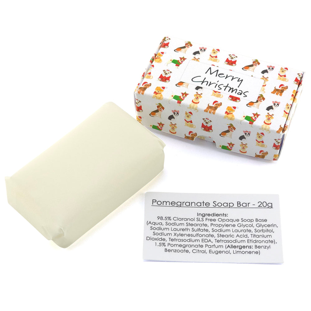 Christmas Dogs | Merry Christmas | 20g Scented Soap | Little Gift | Cracker Filler