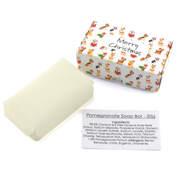 Christmas Dogs | Merry Christmas | 20g Scented Soap | Little Gift | Cracker Filler