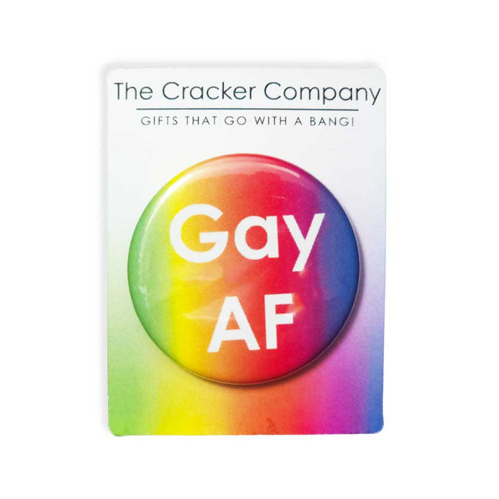 Gay AF | 38mm Button Pin Badge | Mini Gift | Cracker Filler