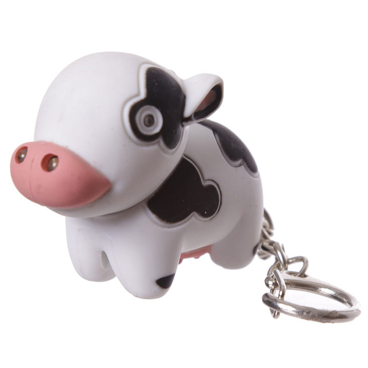 Little Cow Keyring | LED Torch & Mooing Sound | Mini Gift | Cracker Filler