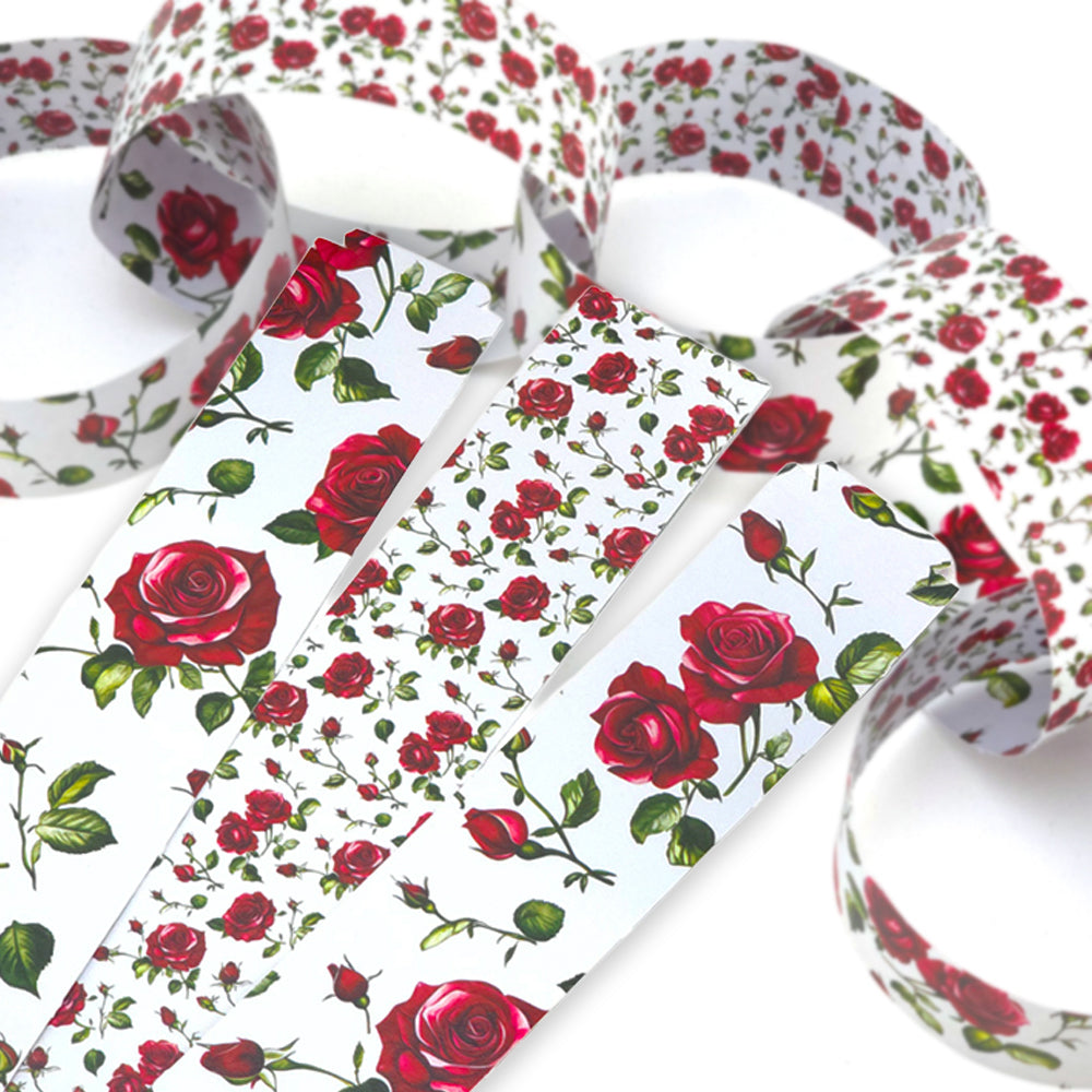 30 Reusable Valentines Paper Chains | Romantic Rose | No Glue Needed | 2.5m