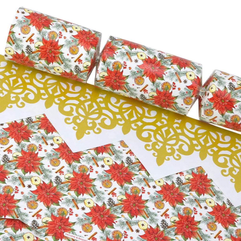 Christmas Poinsettia &amp; Spice | Cracker Making Craft Kit | Make and Fill Your Own