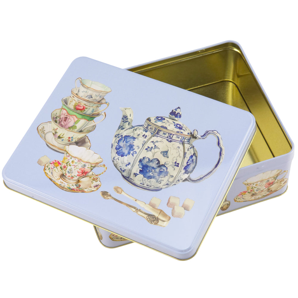 Vintage Afternoon Tea | Teatime Themed Tin | 19.5 x 15.5cm | Gift Idea
