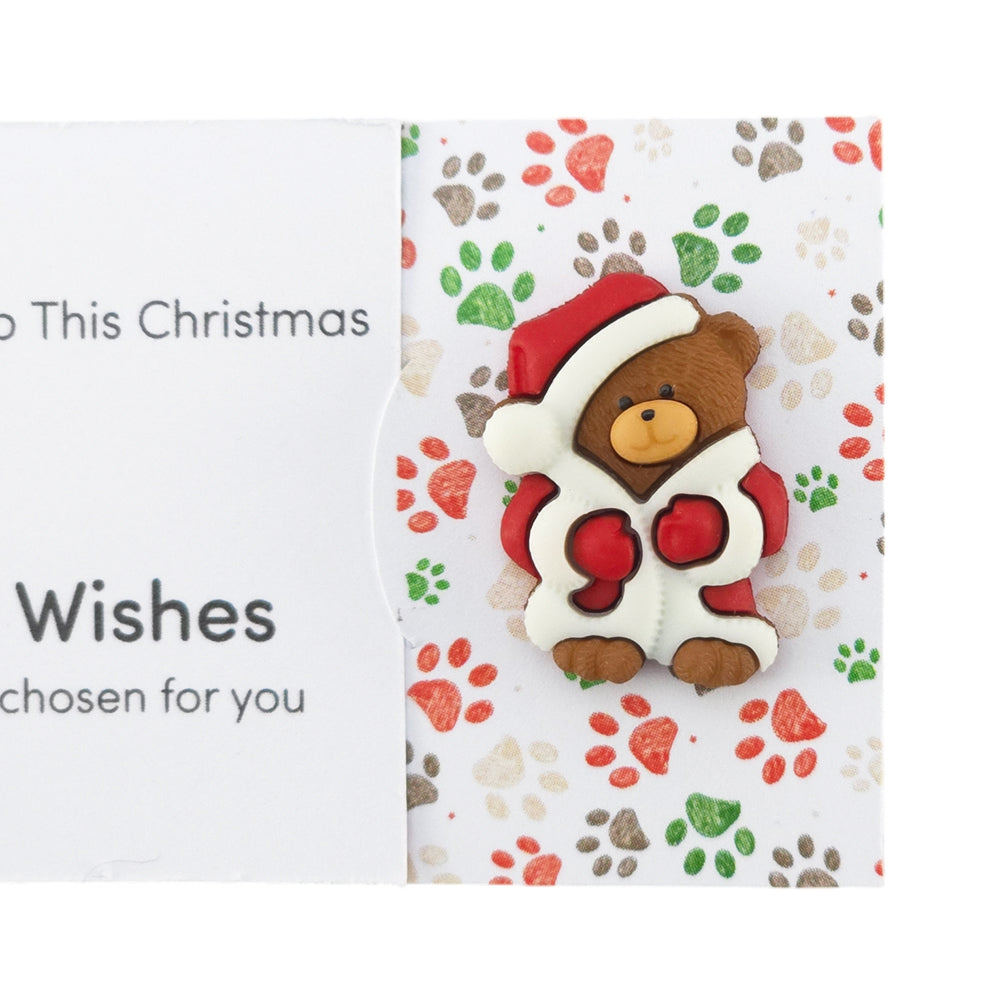 Let’s Huggle Up This Christmas | Button Wishes Sew On Token | Cracker Filler