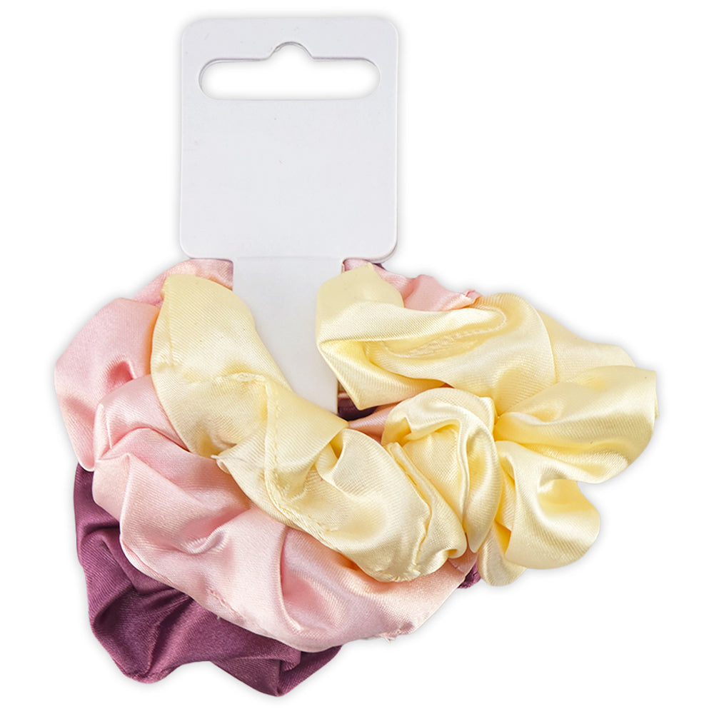 Set of 3 Medium Scrunchies | Tonal Pink &amp; Purple | Cracker Filler Gift