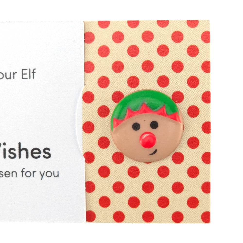 Believe In Your Elf | Christmas | Button Wishes Sew On Token | Cracker Filler