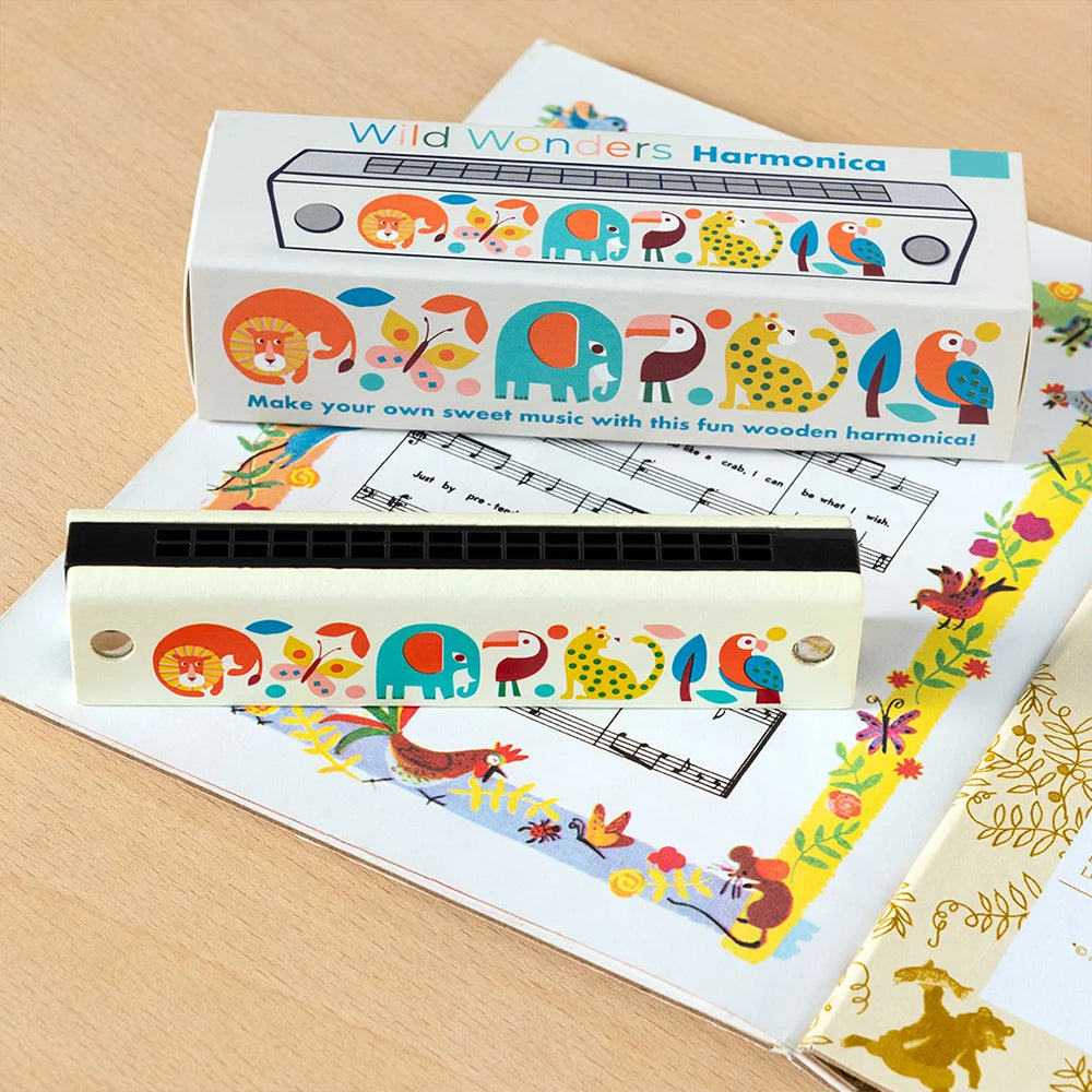Traditional Harmonica | Wild Animals | Retro Feel Kids Gift Idea