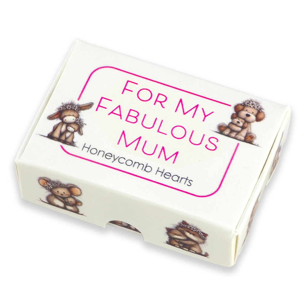For My Fabulous Mum | Mini Honeycomb Hearts Trio | Little Gift | Cracker Filler