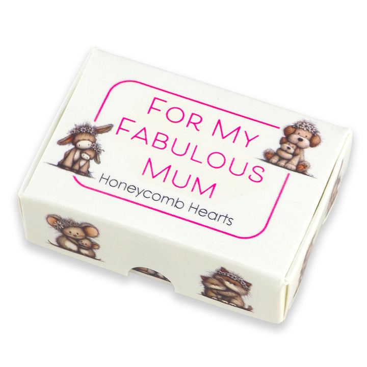 For My Fabulous Mum | Mini Honeycomb Hearts Trio | Little Gift | Cracker Filler
