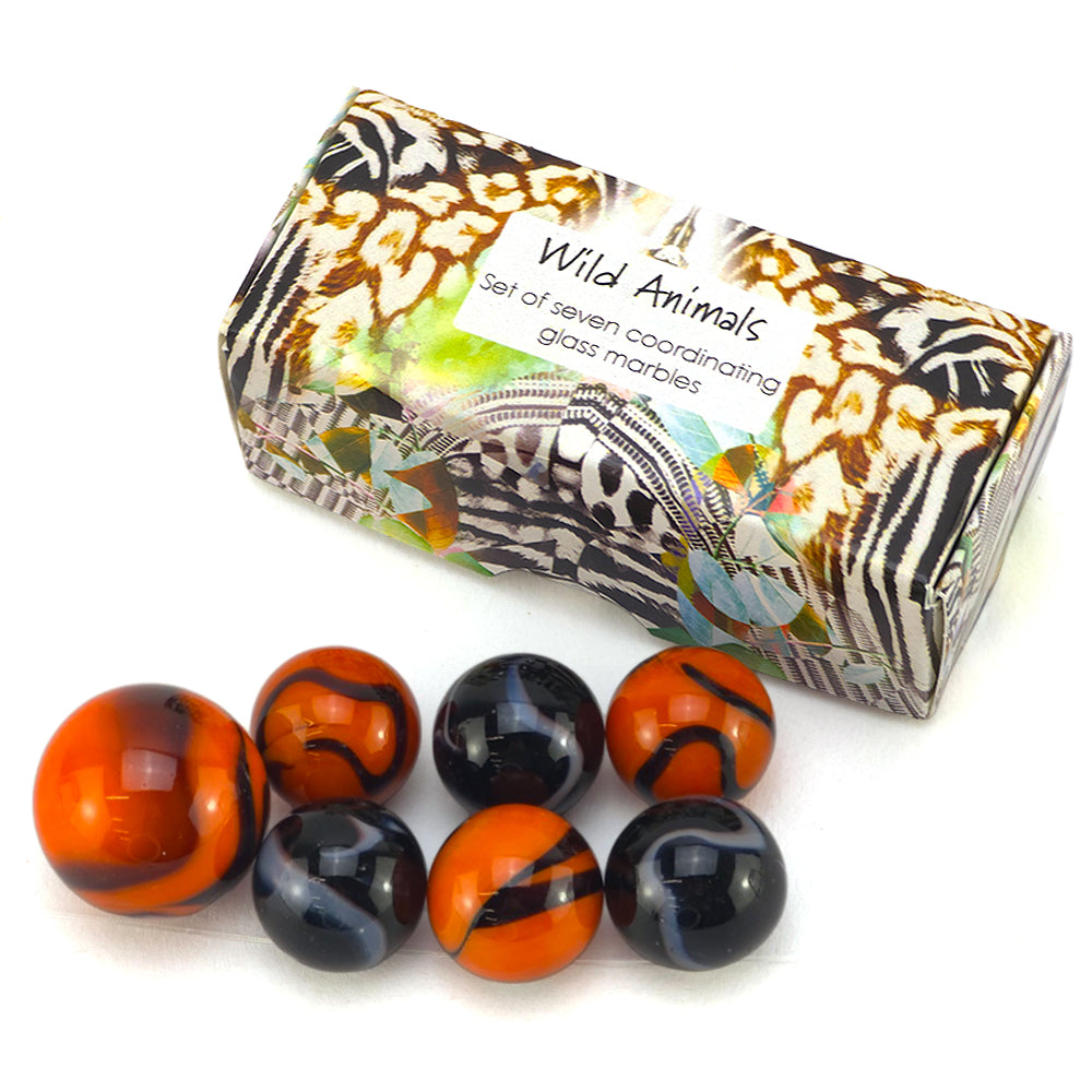 Wild Animals | Mini Box of Marbles for Kids | Cracker Filler | Party Bag Gift