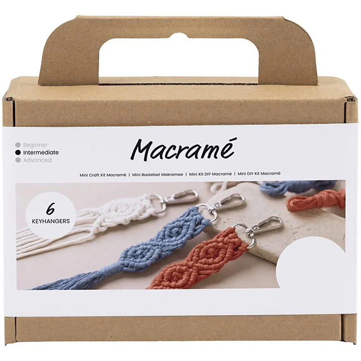 Macrame Keyrings or Bag Charms | Craft Kit | Makes 6