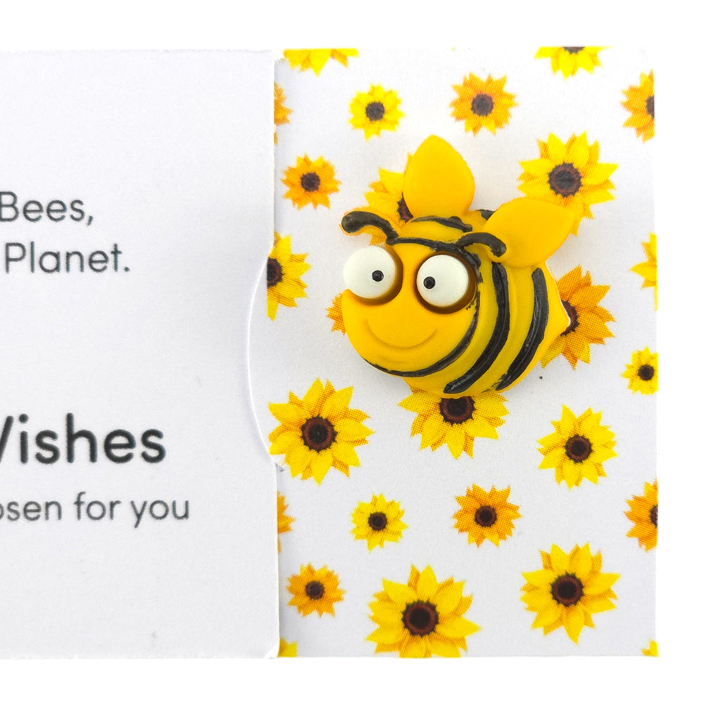 Save the Bees, Protect Our Planet | Button Wishes Sew On Token | Cracker Filler