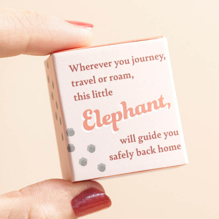 Elephant for Safe Travel | Mini Matchbox Token | Little Gift | Cracker Filler