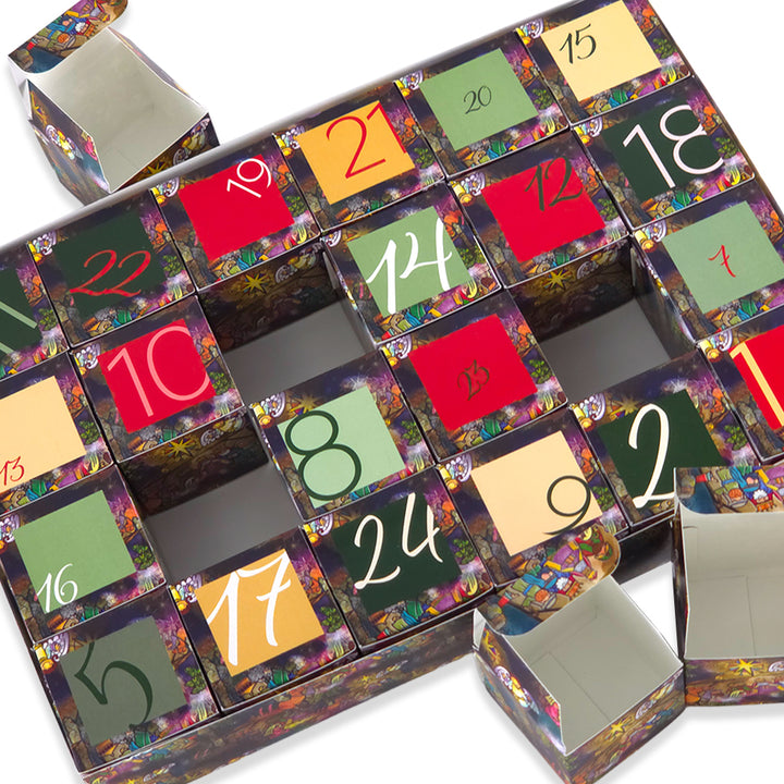 Advent Calendar Making Kit | 24 Cube Boxes &amp; Outer Box | Kids Nativity
