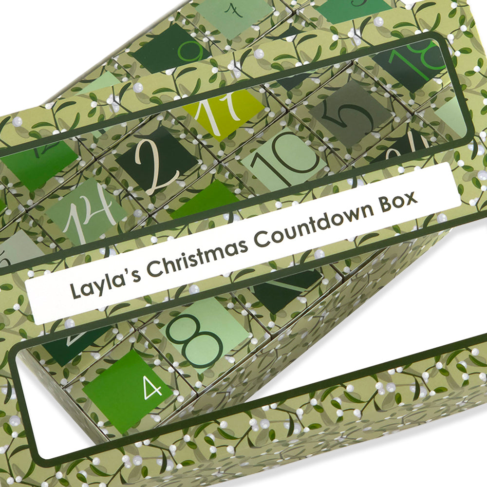 Personalised Advent Calendar Kit | 24 Cubes &amp; Outer Box | Simply Mistletoe