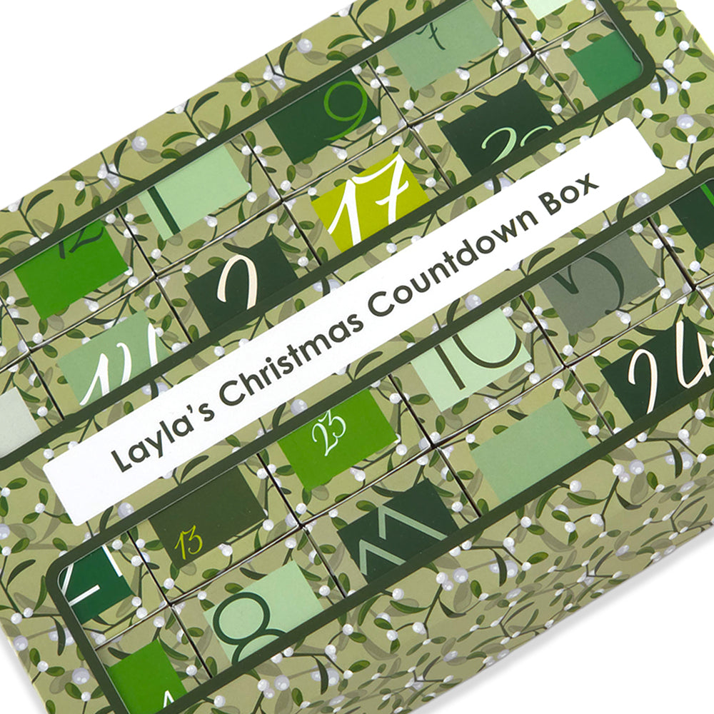 Personalised Advent Calendar Kit | 24 Cubes &amp; Outer Box | Simply Mistletoe