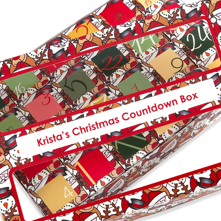 Personalised Advent Calendar Kit | 24 Cubes &amp; Outer Box | Christmas Character