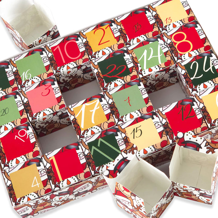 Personalised Advent Calendar Kit | 24 Cubes &amp; Outer Box | Christmas Character