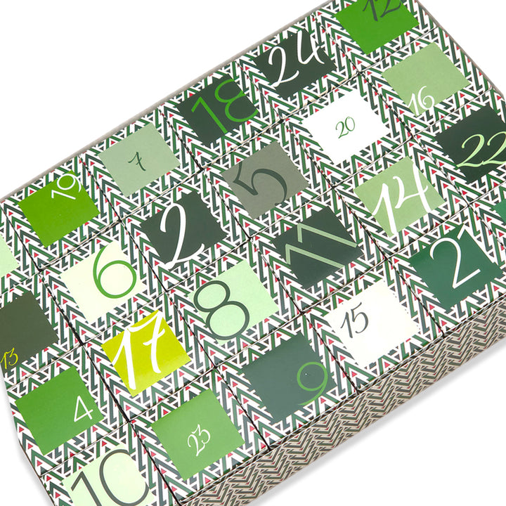 Personalised Advent Calendar Kit | 24 Cubes &amp; Outer Box | Geometric Christmas