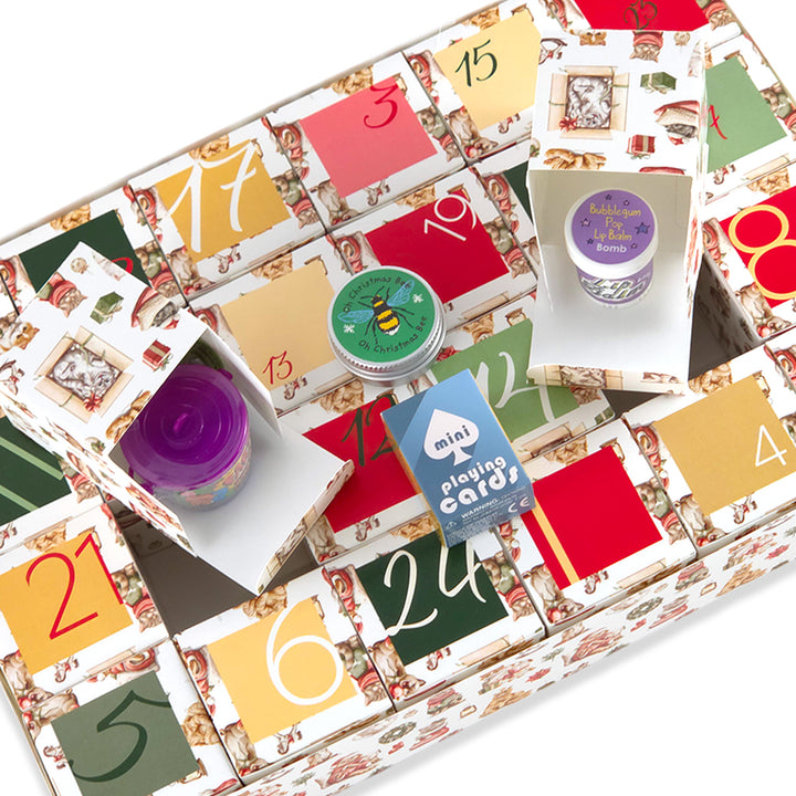 Personalised Advent Calendar Kit | 24 Cubes &amp; Outer Box | Cute Christmas Cats