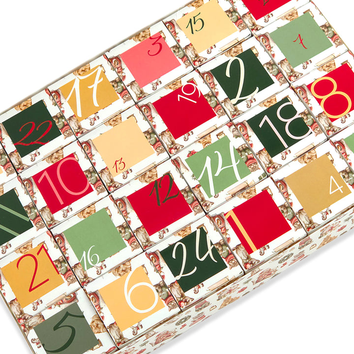Advent Calendar Making Kit | 24 Cube Boxes &amp; Outer Box | Cute Christmas Cats