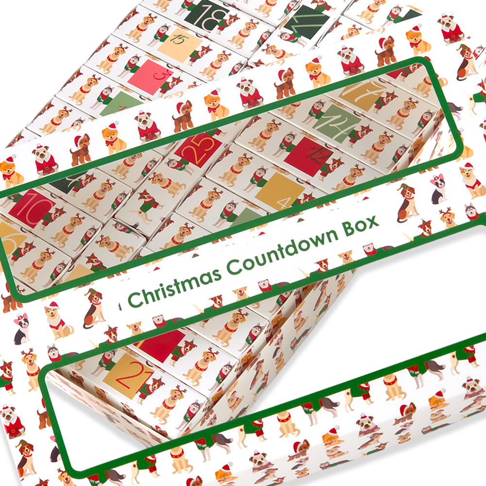 Advent Calendar Making Kit | 25 Soap Boxes &amp; Outer Box | Christmas Dogs