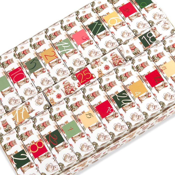 Advent Calendar Making Kit | 25 Soap Boxes &amp; Outer Box | Cute Christmas Cats