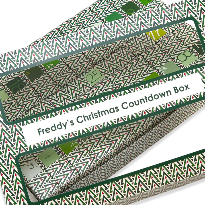 Personalised Advent Calendar Kit | 25 Soap Boxes &amp; Outer Box | Christmas Tree Wave