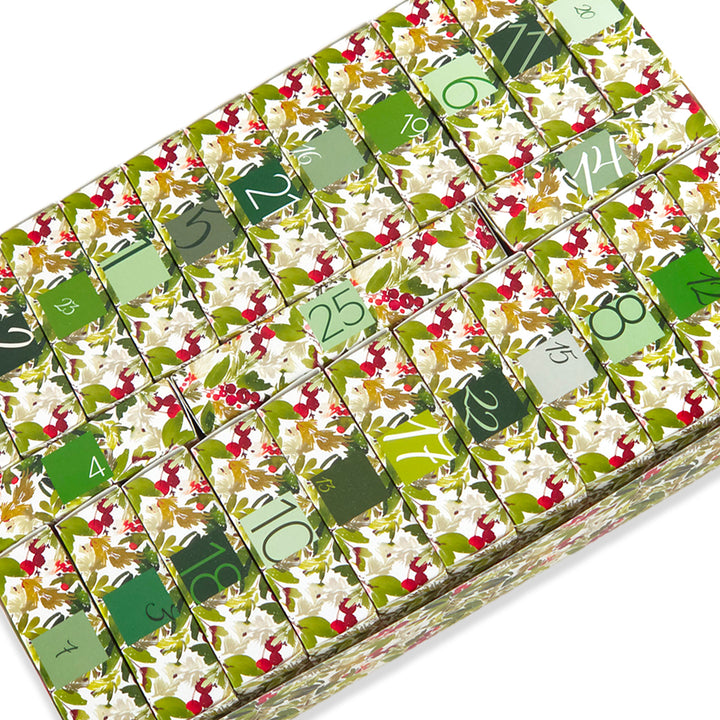 Personalised Advent Calendar Kit | 25 Soap Boxes &amp; Outer Box | Watercolour Berries