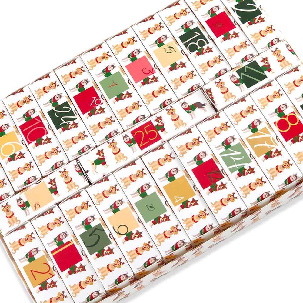 Personalised Advent Calendar Kit | 25 Soap Boxes &amp; Outer Box | Christmas Dogs