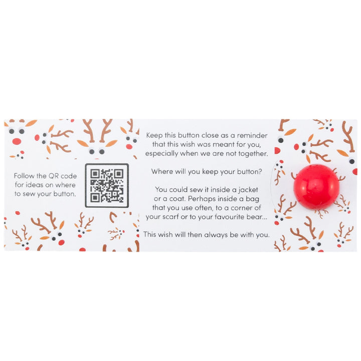 You Too Can be Rudolph! | Christmas | Button Wishes Sew On Token | Mini Gift