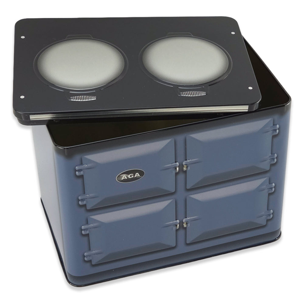 Dartmouth Blue Aga Oven | Deep Rectangular Tin | 18.5 x 13 x 14.5cm
